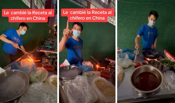 Peruano enseña a preparar tallarín saltado a cocinero en China y usuarios dicen: "Le pusiste sazón"