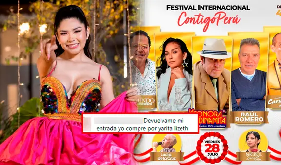 Usuarios reclaman ante cambio de Yarita Lizeth por grupo colombiano en festival: "Devuélvanme mi entrada"