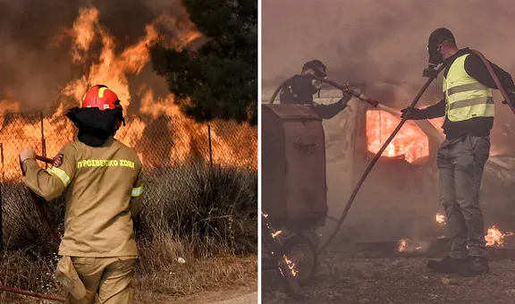 Grecia lucha contra 3 grandes incendios forestales que afectan otras zonas del hemisferio norte