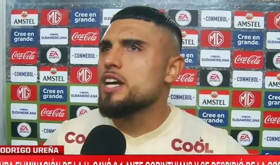 Rodrigo Ureña tras la eliminación de Universitario: "Dejamos el nombre del Perú en lo más alto"