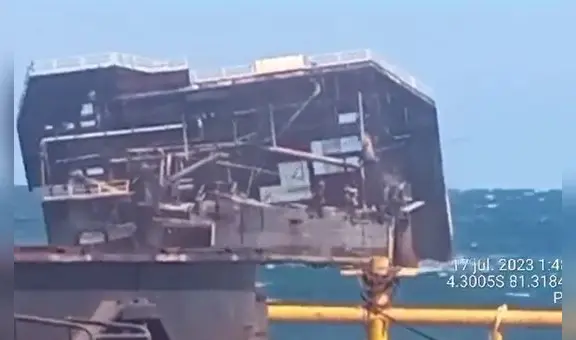 Talara: se desploma la plataforma OO del Lote Z-2B de Savia frente a Peña Negra