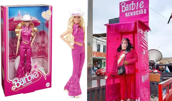 'Protestas en Perú': manifestante se disfraza de Barbie en marcha contra Dina Boluarte