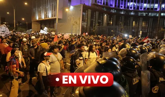 'Marchas en Lima': PNP hizo retroceder a manifestantes lanzando bombas lacrimógenas en av. Abancay