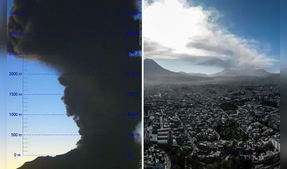 Volcán Ubinas: distritos de Arequipa amanecieron cubiertos con cenizas tras erupción