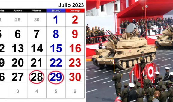 ¿28 y 29 de julio es feriado por Fiestas Patrias en el país?