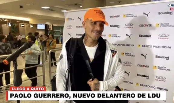 Paolo Guerrero se mostró emocionado tras llegar a Ecuador: "Es un orgullo ser jugador de LDU Quito"