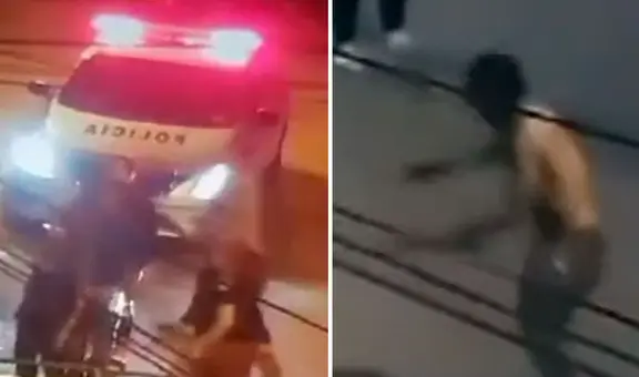 SMP: sujeto agrede a su pareja y enfrenta a la PNP con cuchillos durante detención