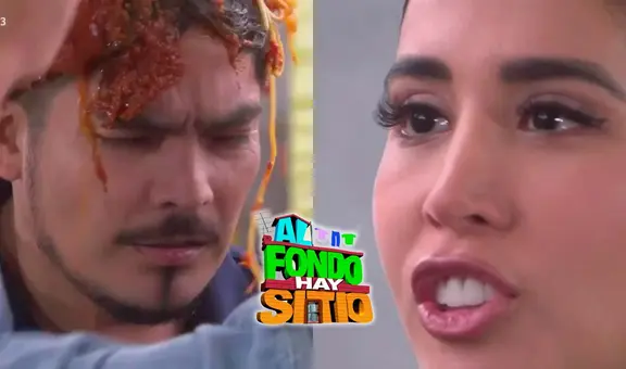 'Al fondo hay sitio': 'Patty' se enojó con Joel por arruinar su cita y le tiró comida en la cabeza