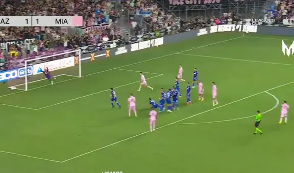 Lionel Messi anotó golazo de tiro libre al último minuto en su debut con el Inter Miami