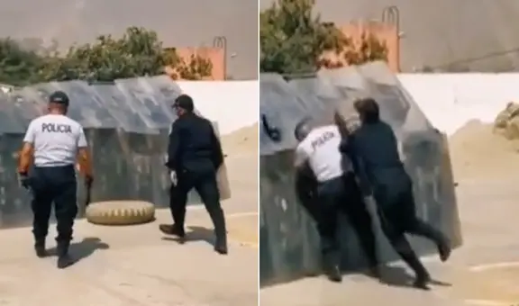 Viralizan preparación de agentes de la Policía al estilo del Chavo del 8: “Fue sin querer queriendo”