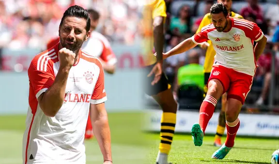 Claudio Pizarro anotó un golazo en partido de las leyendas Bayern Múnich vs. Borussia Dortmund