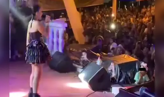 Milena Warthon fue aclamada por seguir concierto bajo torrencial lluvia: "¡Qué tal bañada!"