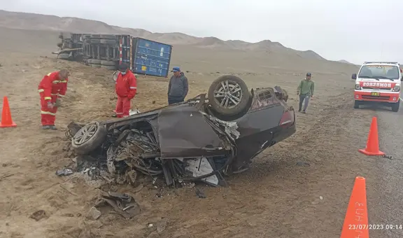 Pareja de enamorados muere en accidente cuando viajaban de Arequipa a Ica