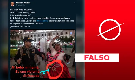 Mujer aimara agredida por la Policía no usó muñeco para "aparentar" que cargaba un niño