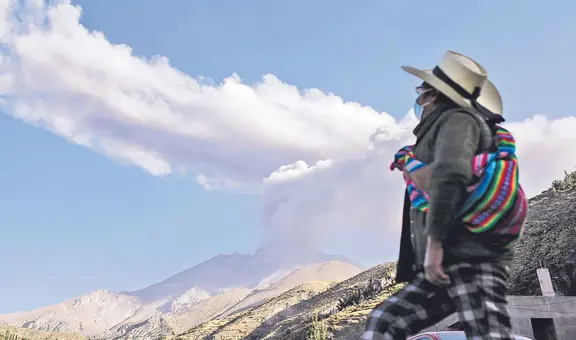 Cenizas del Ubinas llegaron a los 5.550 metros de altura