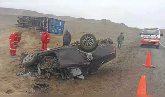 Pareja de enamorados fallece en choque con tráiler