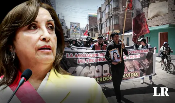 Ciudadanos de Juliaca marchan con bandera teñida de sangre en honor a los muertos del 9 de enero