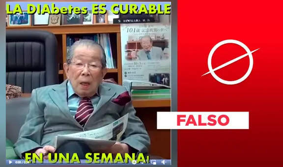 Médico japonés no promete la cura de la diabetes tipo 2 en una semana en video: usaron su imagen