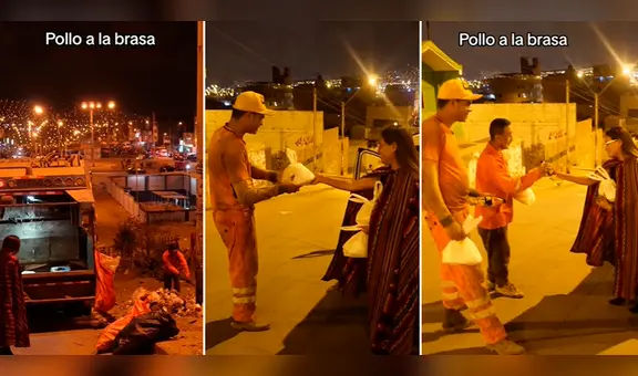 Peruana invita pollo a la brasa a recolectores de basura y se vuelve viral: “¡Qué lindo gesto!”