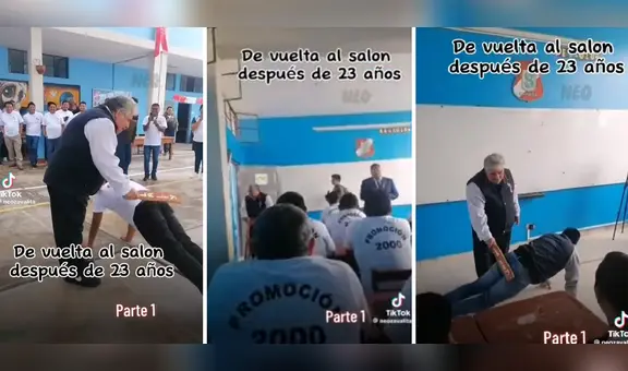 Exalumnos vuelven al colegio en Arequipa después de 23 años y recrean castigos: “Momentos inolvidables”