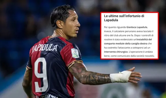 Gianluca Lapadula se perderá el inicio de las eliminatorias, pero FPF anuncia su regreso