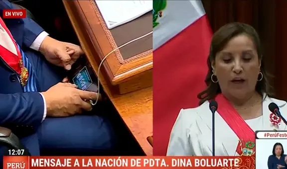Congresista es captado en vivo jugando Angry Birds durante mensaje a la nación de Dina Boluarte