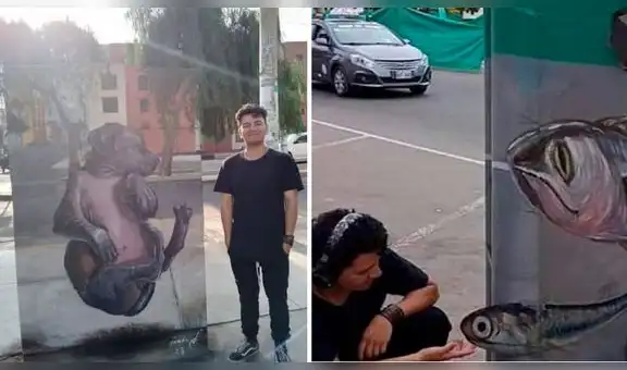 ¡Talentoso!: joven pintor recupera espacios olvidados en Chimbote y Trujillo