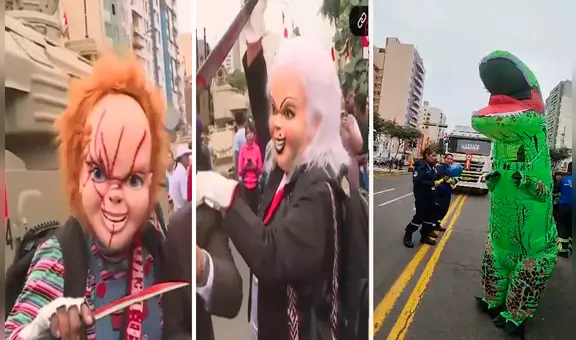 'Chuky', 'Tiffany' y 'Dinosar' están presentes en el Desfile Militar por Fiestas Patrias