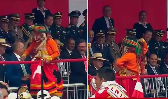 Gran Parada Militar: danzante sube al estrado principal, baila y bromea con autoridades