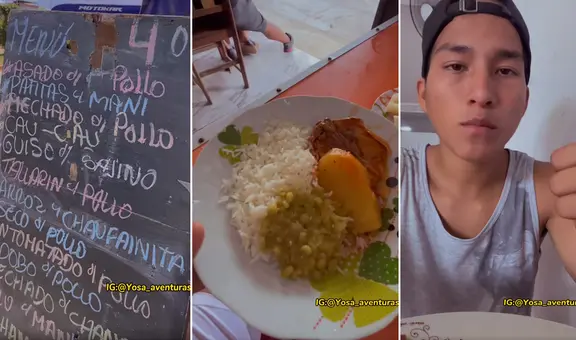¡A solo S/4! Joven revela que en Pucallpa está el menú más económico: “Buenísimo”