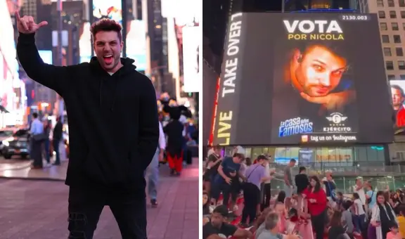 ‘La casa de los famosos’: ¿cuánto se pagó para que la foto de Nicola Porcella salga en el Times Square?