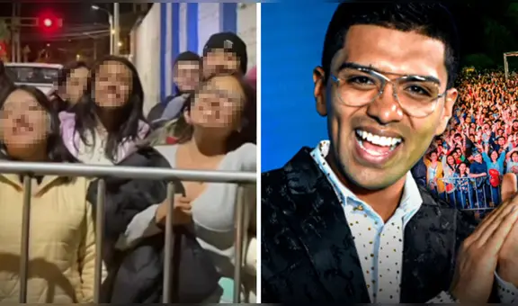 Christian Yaipén bajó emocionado de su bus al ver a menores cantar "Amor vuelve" en Cajamarca