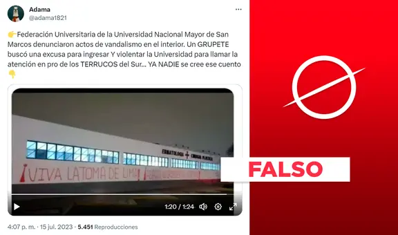 La Federación Universitaria de San Marcos no se ha pronunciado contra las protestas; sus cuentas han sido hackeadas