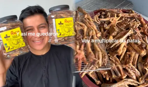 Joven muestra su emprendimiento de patitas deshidratadas y se vuelve viral: "Se me antojó"