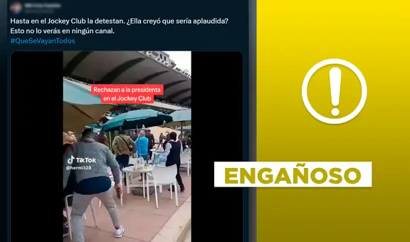 Dina Boluarte no fue 'expulsada del Jockey Club': video es de julio 2022