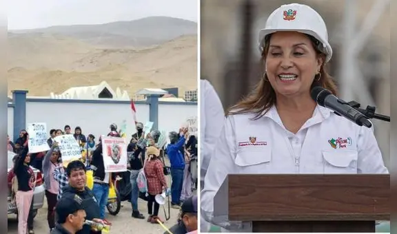 Dina Boluarte llega a Arequipa con fuerte resguardo policial a inauguración de obra