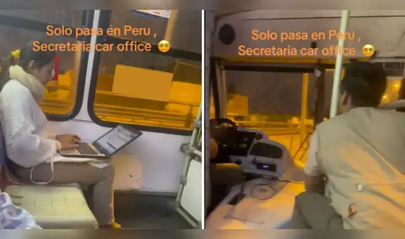 Joven peruana deja en shock al utilizar laptop en el bus: “No le tiene miedo ni al diablo”