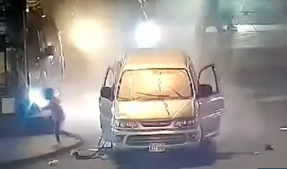 Los Olivos: balón de helio explota dentro de minivan con pasajeros a bordo