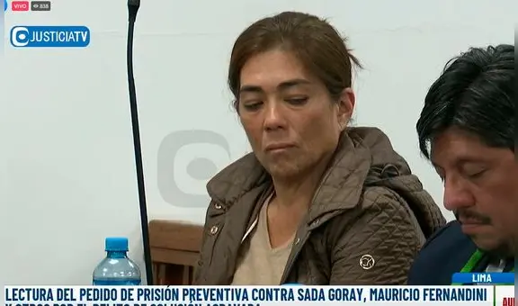 Poder Judicial dicta 30 meses de prisión preventiva contra Sada Goray
