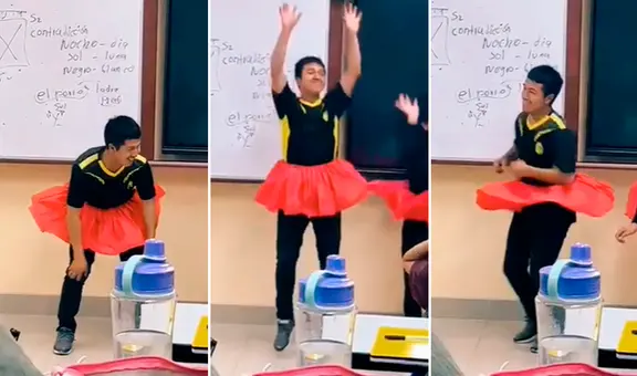 Joven se pone curiosa prenda para la presentación de su curso: “Cuando estudias Educación Inicial”