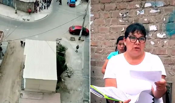 SJL: familia construye casa en plena pista e impide que vecinos accedan a servicios básicos