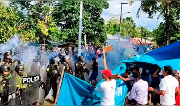Policías y ciudadanos se enfrentan en toma de municipio de Alto Nanay en Loreto