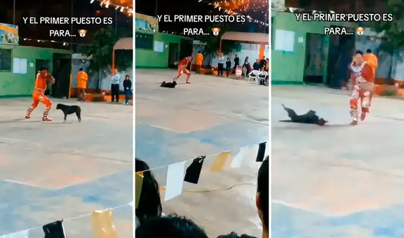 Perrito callejero interrumpe presentación y se roba show en concurso de caporales: “Baila mejor que yo”