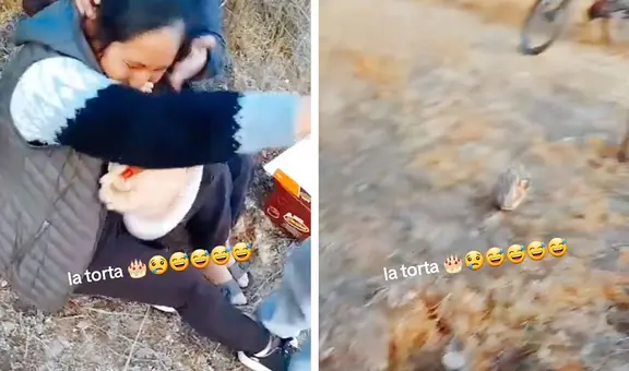 "¿Era pastel o llanta?": celebración de cumpleaños en Puno termina con torta rodando por los suelos