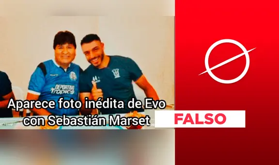 Evo Morales y el narcotraficante Sebastián Marset no fueron captados en esta 'foto': es un montaje