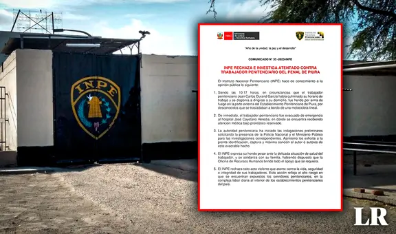 INPE anuncia que agente baleado en Piura se encuentra con pronóstico de salud reservado