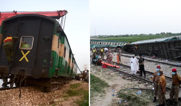 Tragedia en Pakistán: 30 muertos y 80 heridos deja un descarrilamiento de tren en el sur del país