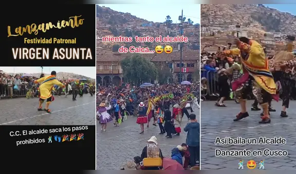 ¡Qué tal físico! Alcalde saca los pasos prohibidos durante pasacalle en Cusco
