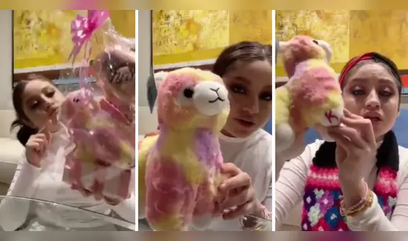 Karol Sevilla recibe regalos de fans peruanos y sorprende al confundir una alpaca con un caballo