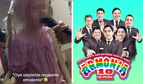 “Serpiente, regálame emoliente”: niña es viral por cantar a su manera tema de Armonía 10